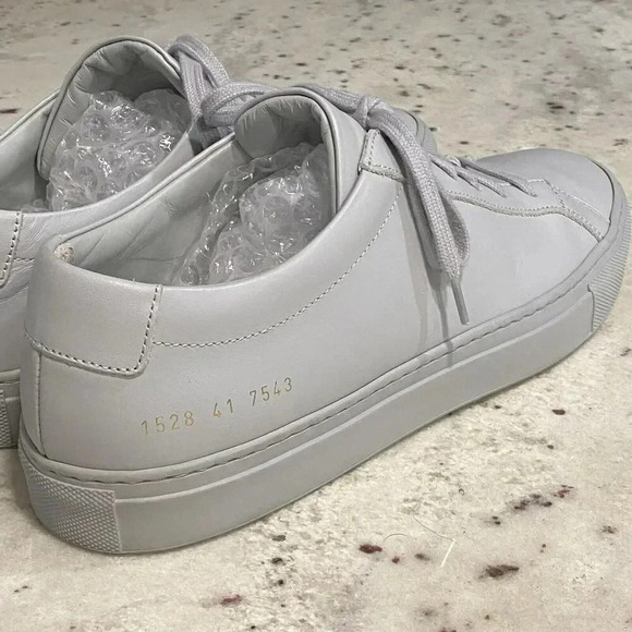 COMMON PROJECTS Men’s EU 41 US 8 Original Achilles Leather Sneakers Gray‎ - Picture 9 of 16